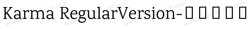Karma RegularVersion字体转换
